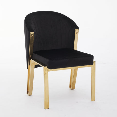 White Sorrento with Fabio Black Gold Chairs
