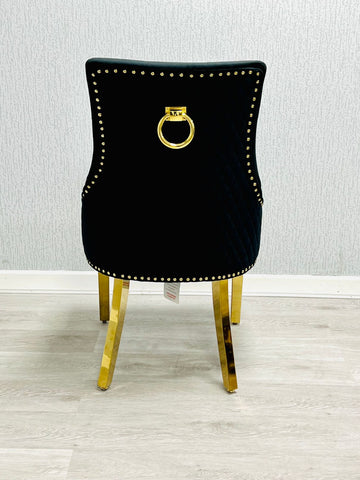 Majestic Ring Knocker Chairs- Black Gold
