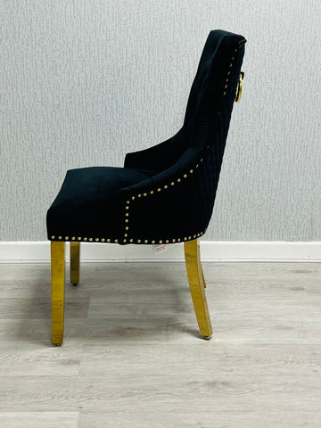 Majestic Ring Knocker Chairs- Black Gold