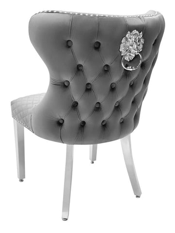 1.3m Round Grey Louis with Dark Grey Valentino
