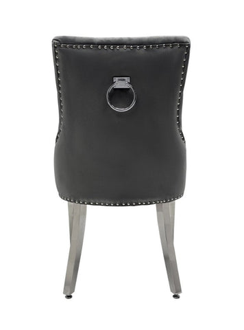 Grey Ariana Dining Table With Dark Grey Valencia Chairs