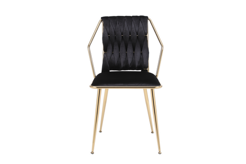 Daisy Velvet Dining Chairs- Black Gold