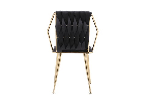 Daisy Velvet Dining Chairs- Black Gold