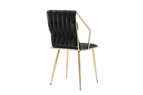Daisy Velvet Dining Chairs- Black Gold