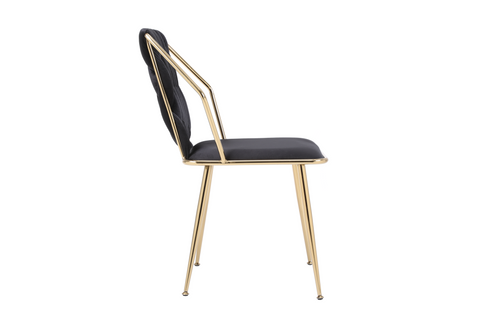 Daisy Velvet Dining Chairs- Black Gold