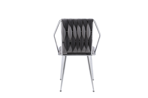 Daisy Velvet Dining Chairs- Grey Silver