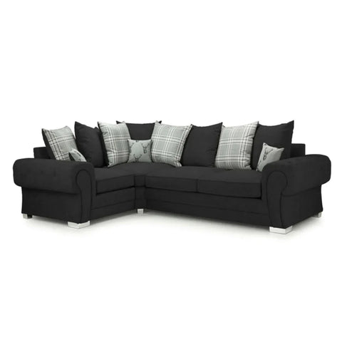 Verona Scatter Back 4 Seater Sofa Black