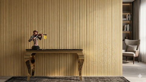 Wave Style PVC Wall Panels – Golden Sand
