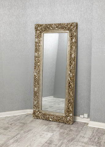 FRENCH ORNATE SILVER MIRROR