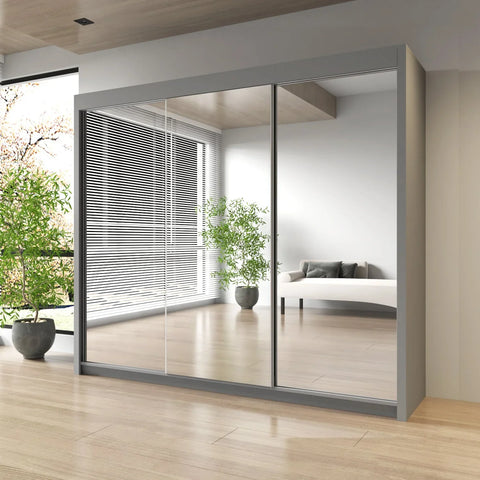 Milan Double Sliding Door Wardrobe