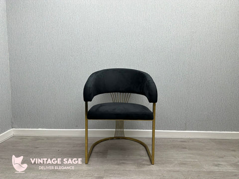 Prado Dining Chairs- Black Gold