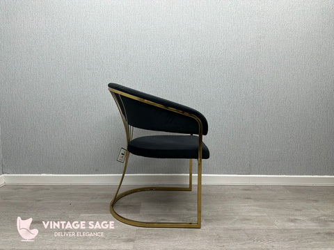 Prado Dining Chairs- Black Gold