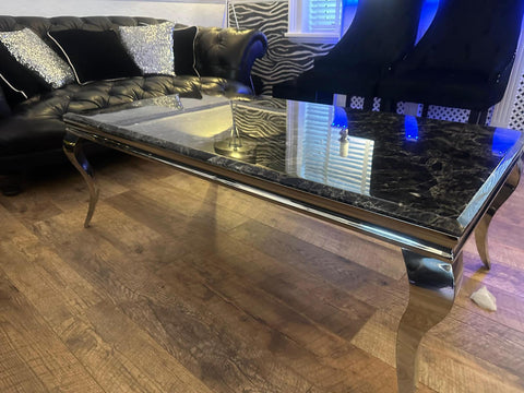 Black Louis Chrome Coffee Table