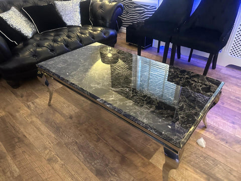 Black Louis Chrome Coffee Table