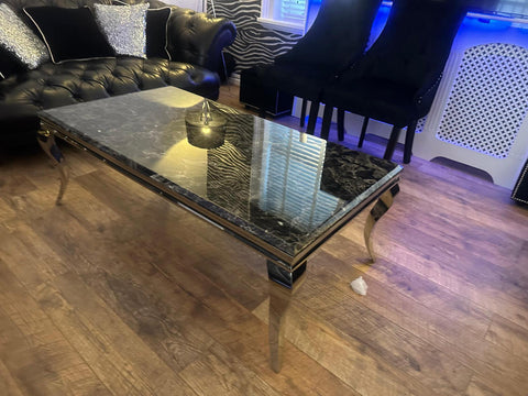 Black Louis Chrome Coffee Table