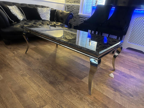 Black Louis Chrome Coffee Table