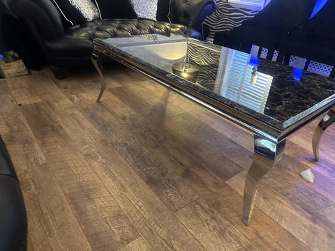 Black Louis Chrome Coffee Table
