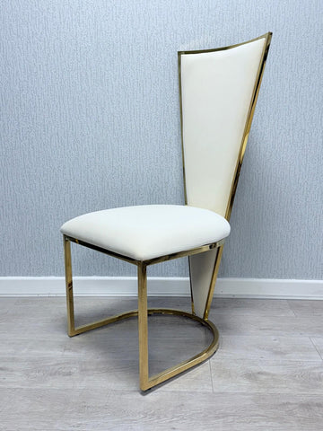 1.8m Pandora Elina Gold With Cream Gold Vienna Chairs