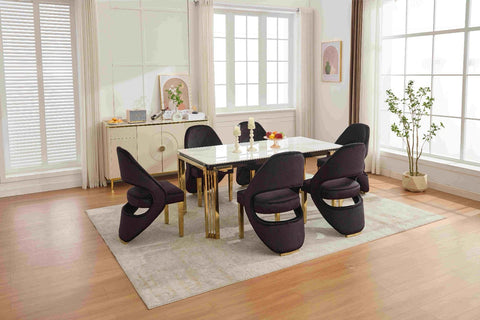 White Gold Sorrento with Santorini Black Gold Chairs