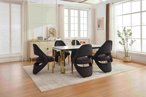 White Gold Sorrento with Santorini Black Gold Chairs