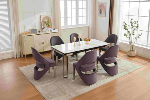 White Sorrento with Santorini Grey Silver Chairs