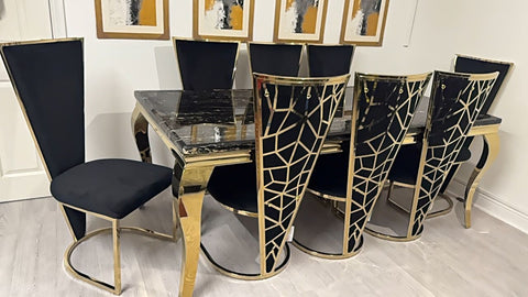 Black Gold Louis Gold With Black Gold Vienna Chairs