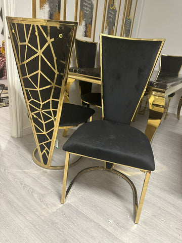 Black Gold Louis Gold With Black Gold Vienna Chairs