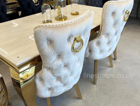 Cream Gold Louis with Cream Gold Ring Knocker Victoria
