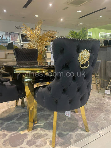 Round Black Gold Louis Gold With Black Gold LK Victoria