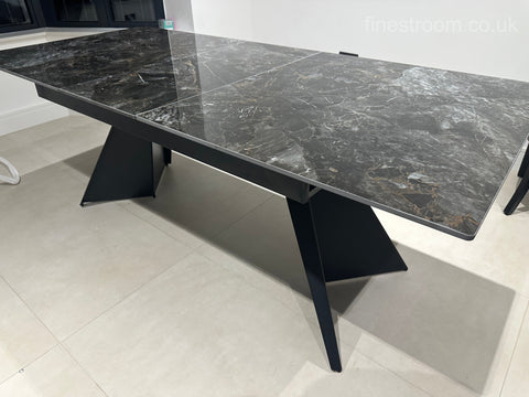 Black Marble Extendable Dining Table