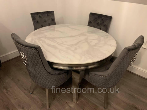 1.3M Round White Louis with Dark Grey Majestic