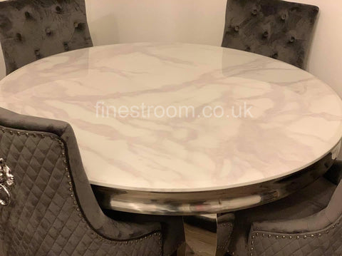 1.3M Round White Louis with Dark Grey Majestic