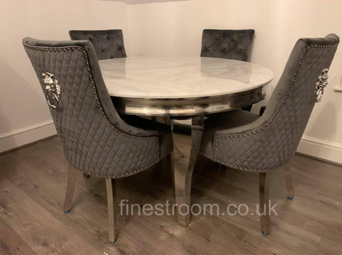 1.3M Round White Louis with Dark Grey Majestic