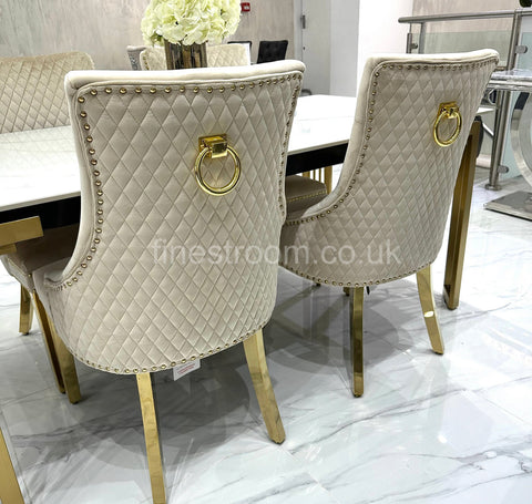 White Sorrento Dining Table With Majestic Chairs