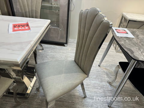 White Ariana Dining Table With Christine Chairs