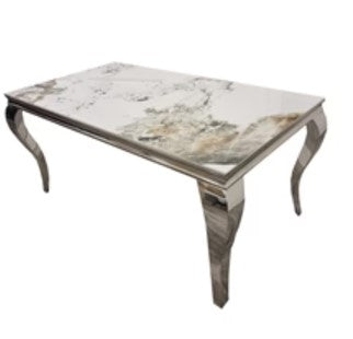 Louis Chrome Dining Table Range