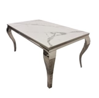 Louis Chrome Dining Table Range