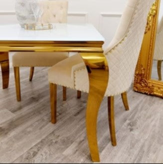 Louis Gold Rectangular/Round Dining Tables