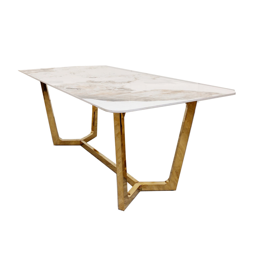 Lucein 1.8 Gold Dining Table