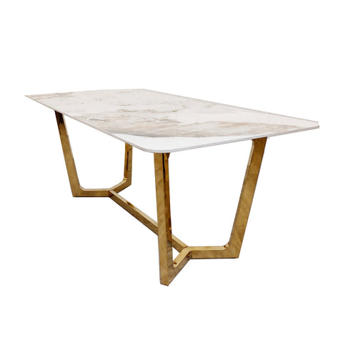 Lucein 1.8 Gold Dining Table