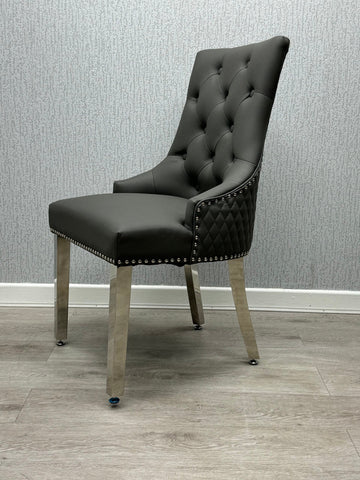 Majestic PU Dining Chairs- Hudson Grey