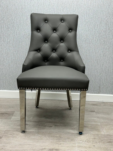 Majestic PU Dining Chairs- Hudson Grey