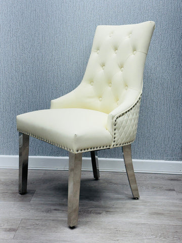 Majestic PU Dining Chairs- Cream