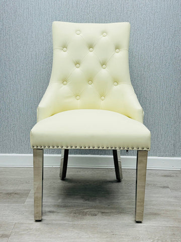 Majestic PU Dining Chairs- Cream