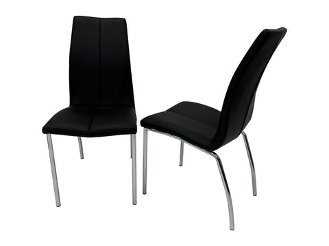Morano Black Dining Set with 4 Chairs