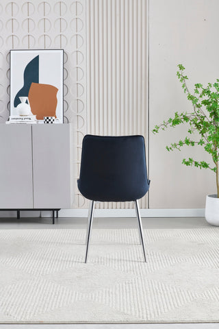 Mortiz Velvet Dining Chair- Black