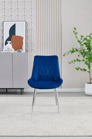 Mortiz Velvet Dining Chair- Blue