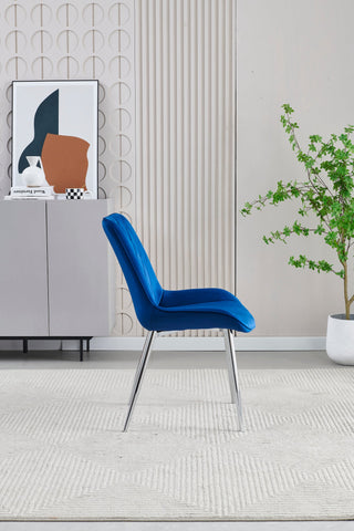 Mortiz Velvet Dining Chair- Blue