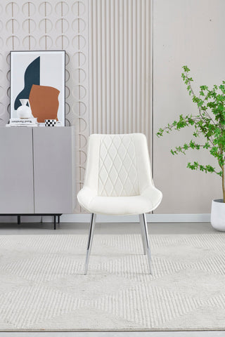 Mortiz Velvet Dining Chair- Cream