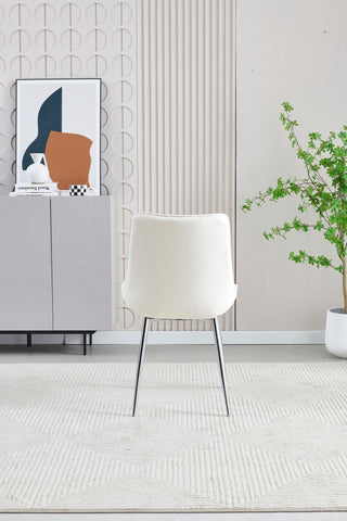 Mortiz Velvet Dining Chair- Cream